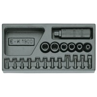 Gedore 1500 ES-K 1900 Набор отвертки с ударными насадками в ложементе 1/3