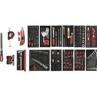 Gedore RED R21010002 Набор инструментов в пластмассовых модулях, 166 предметов